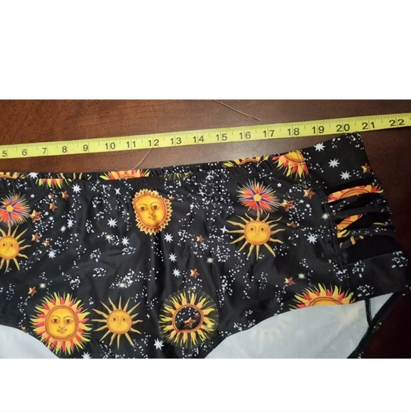 Rose Gal Sun Star Black 2 Piece Bikini High Waist Wired Rosegal Plus Size 24/5X - Picture 9 of 10